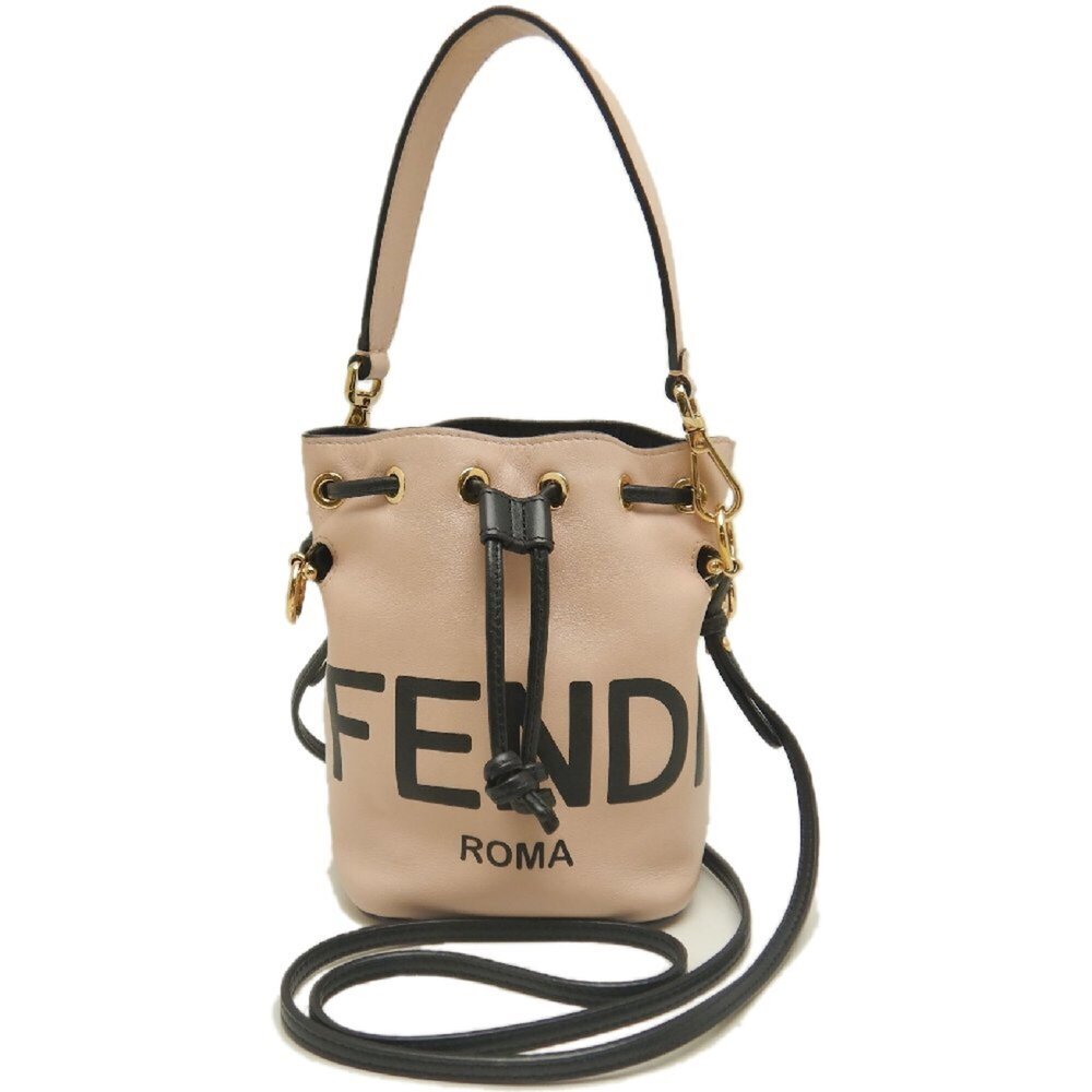 FENDI Black Leather Shoulder Bag